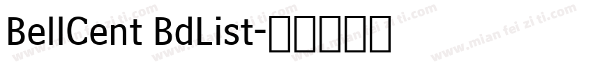 BellCent BdList字体转换